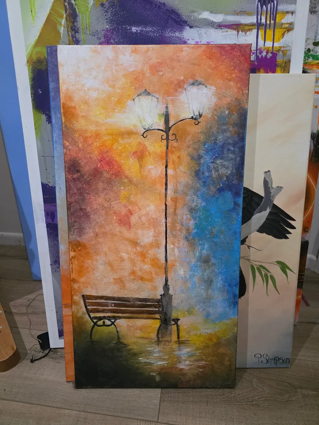 Street Lamp and Bench