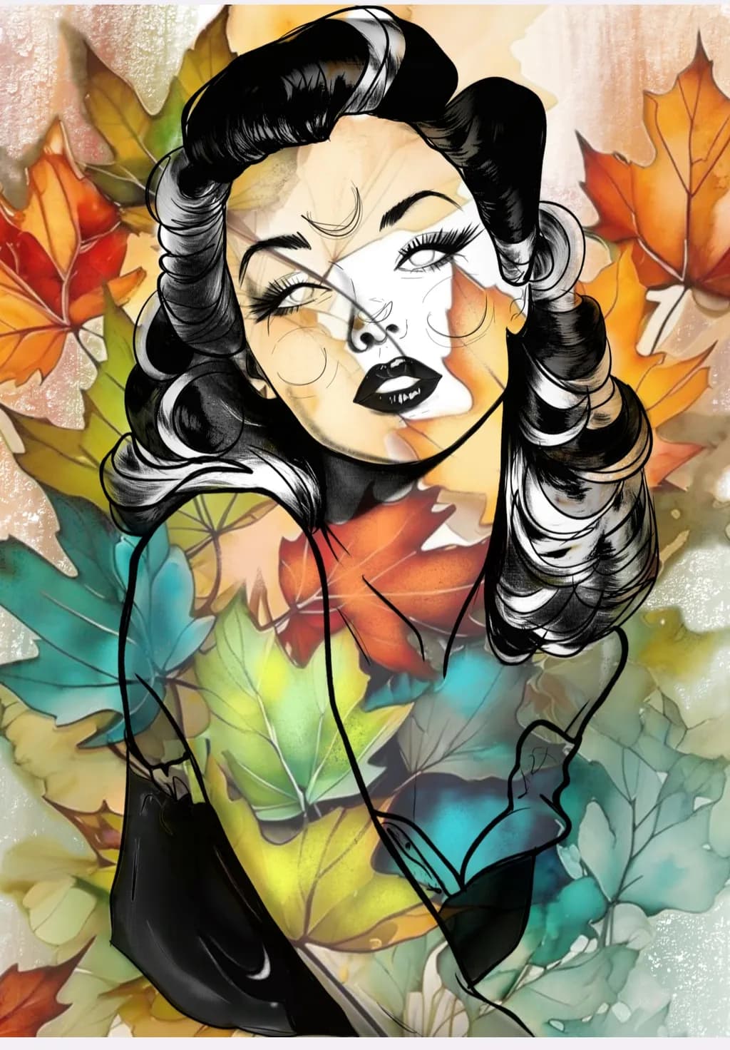 Autumn Leaves Portrait