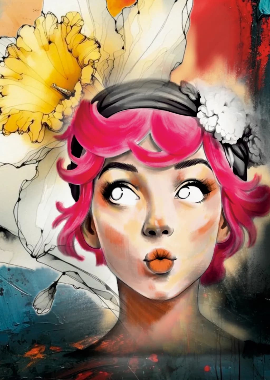 Pink Hair Portrait