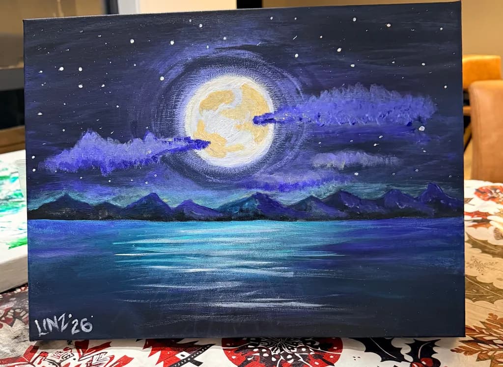 Moonlight Over Mountains
