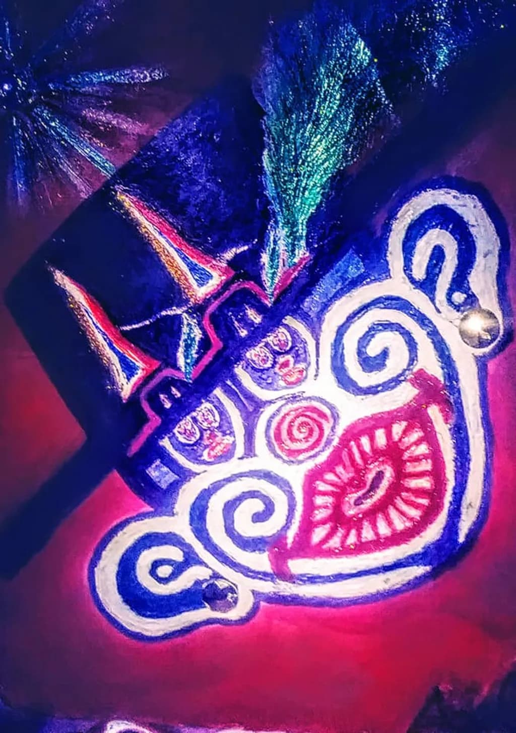 Abstract Face with Headdress