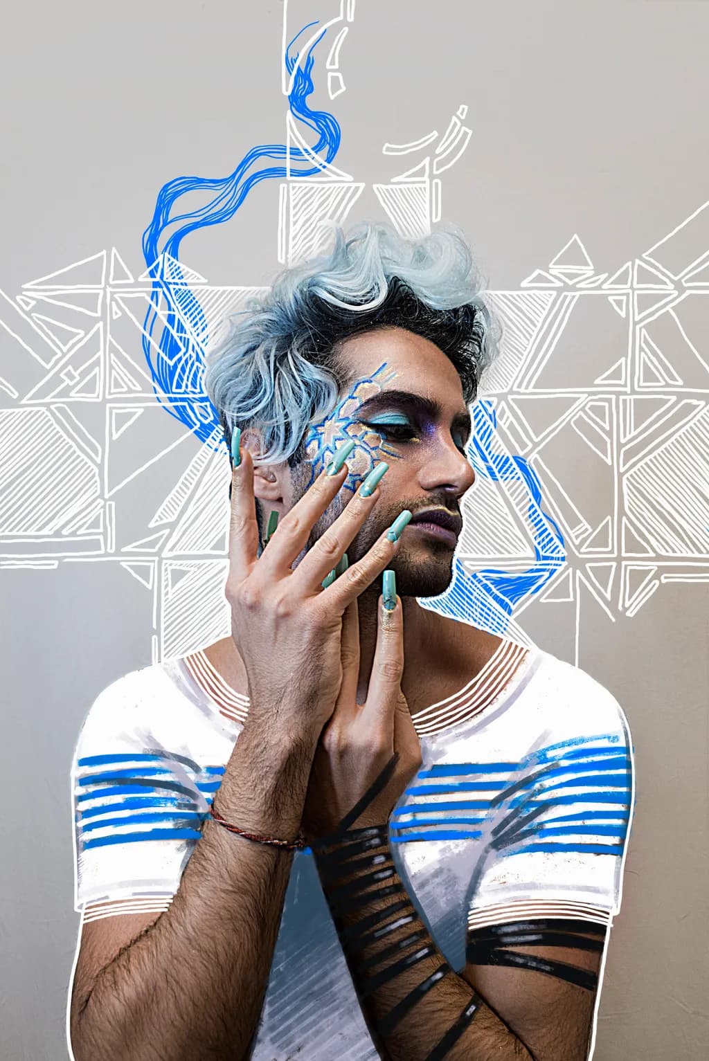 Blue Expression Portrait