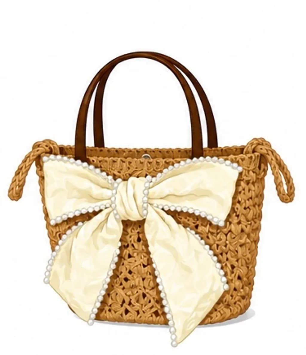 Woven Bag with Bow
