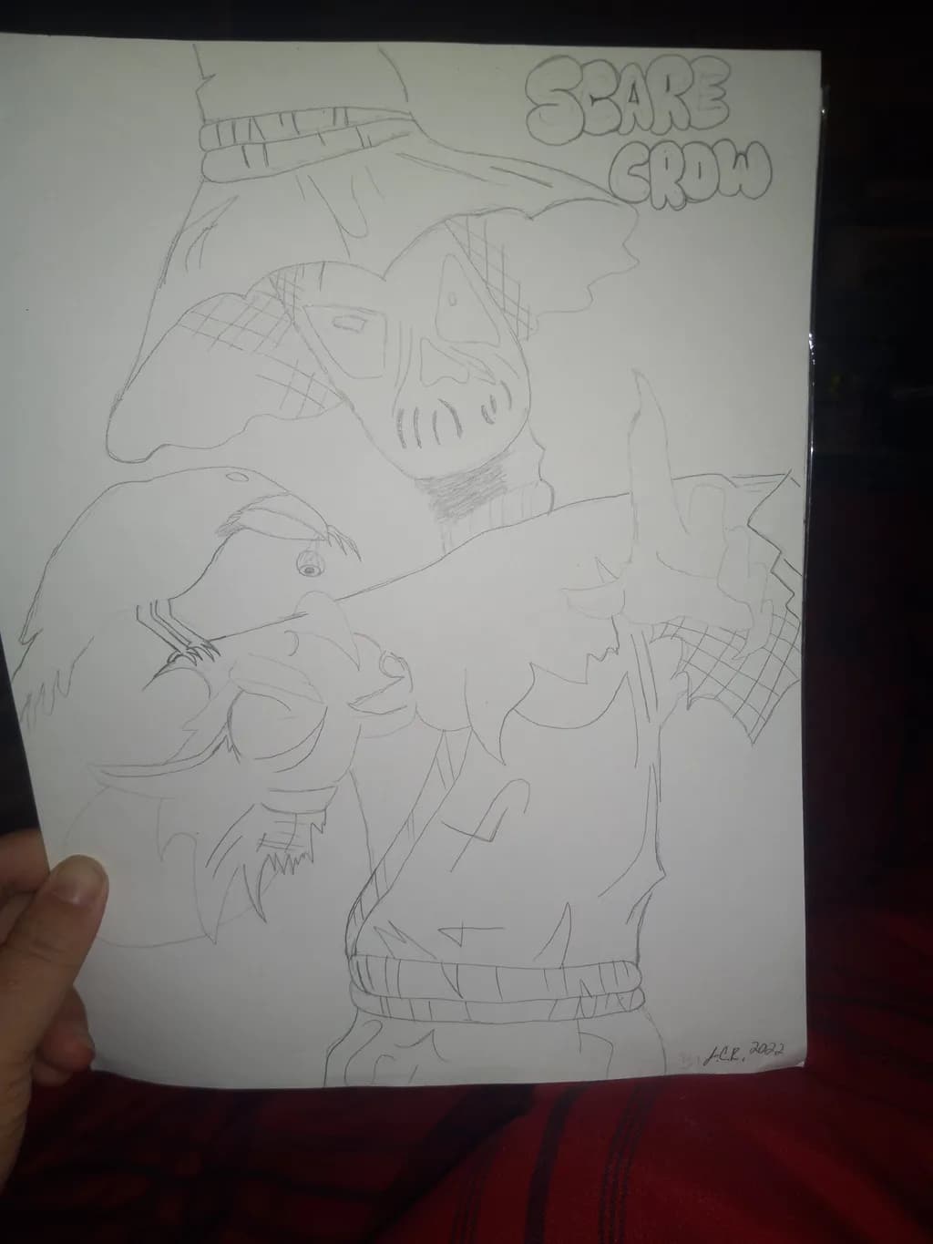 Scarecrow and Crow Sketch