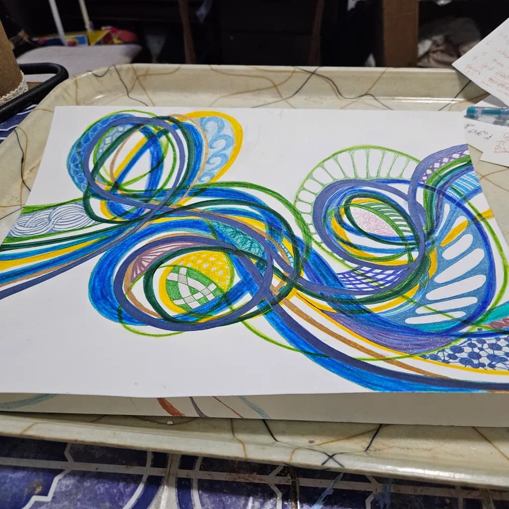 Interwoven Blue Currents