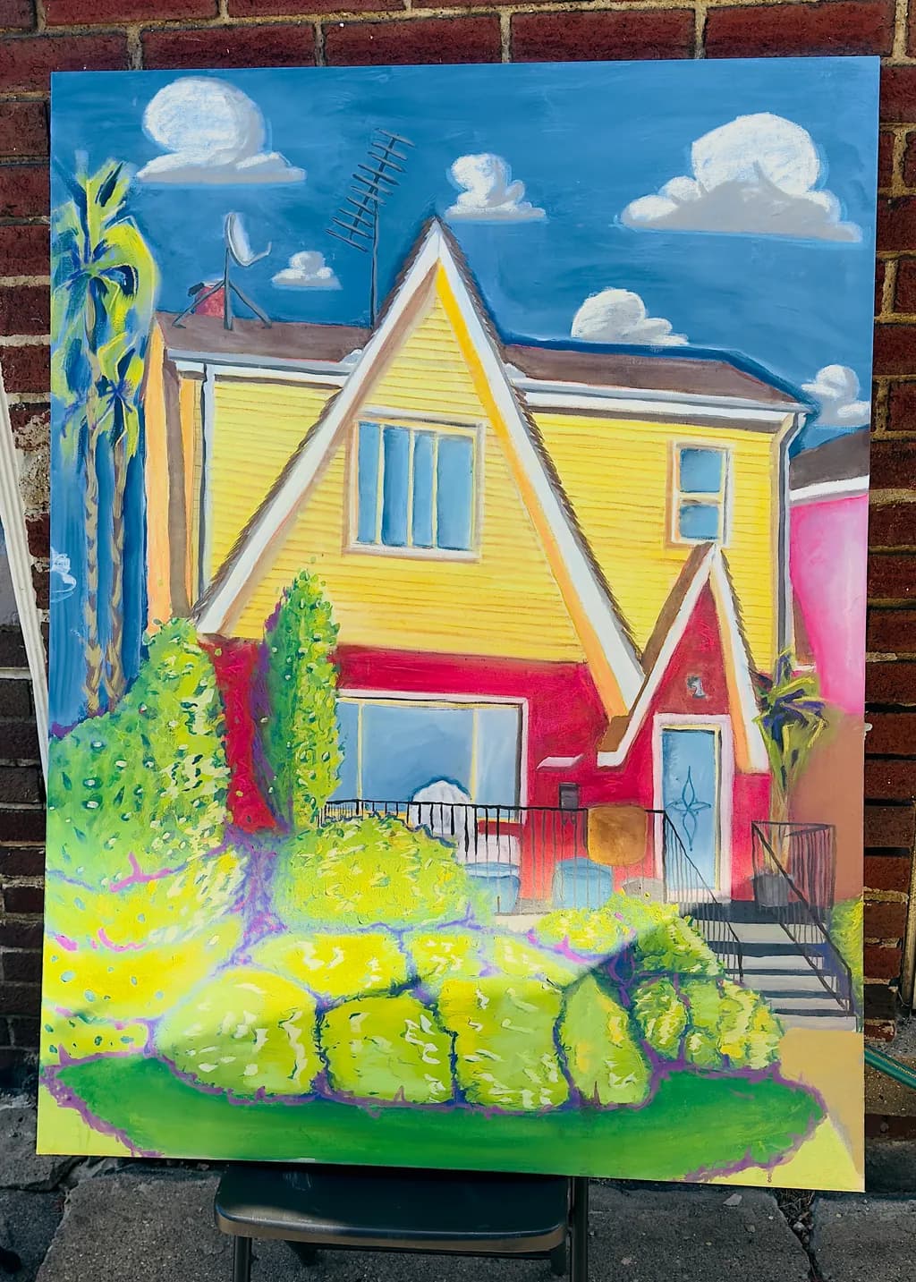 Yellow A-Frame House