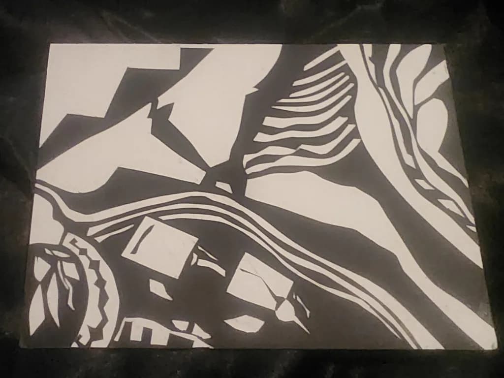 Abstract Black and White Shapes