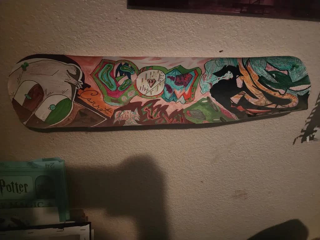 Abstract Skateboard Art