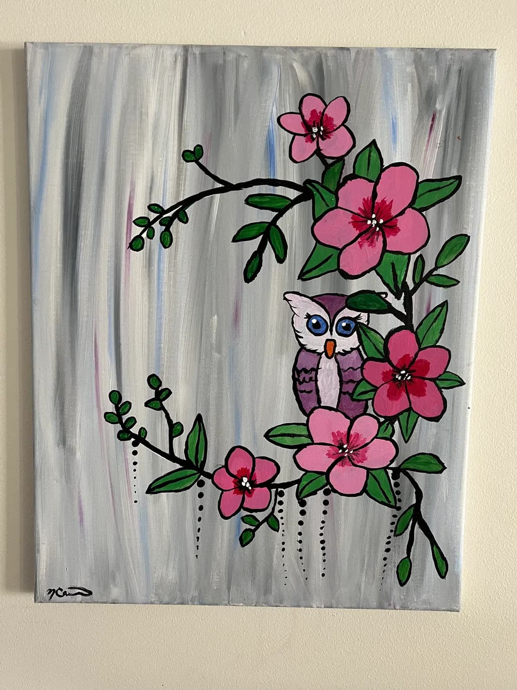 Owl Among Blossoms