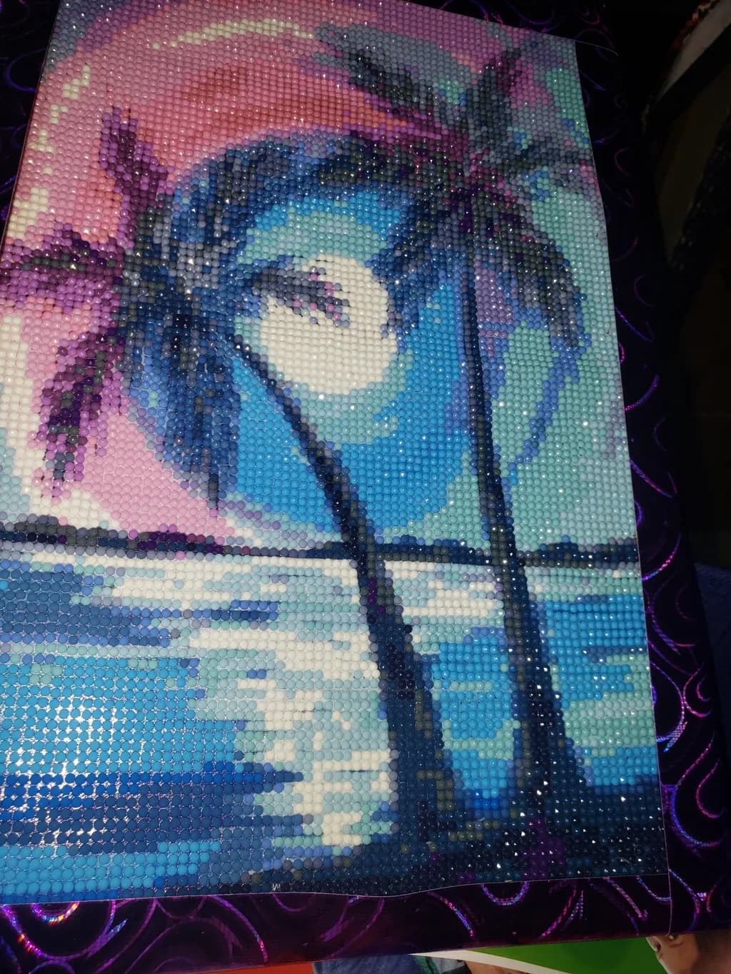 Moonlit Palm Trees