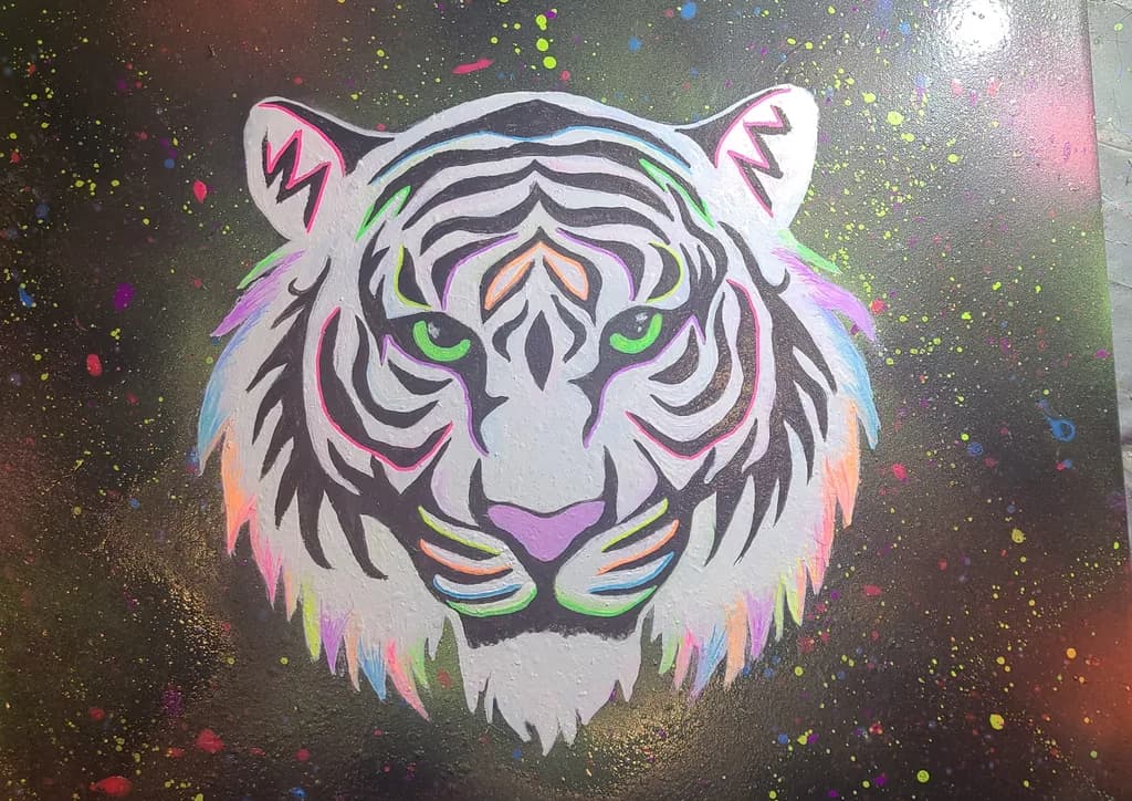 Neon Tiger Portrait
