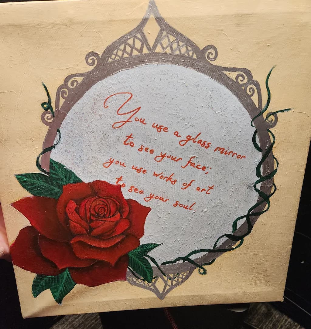 Rose and Mirror Reflection