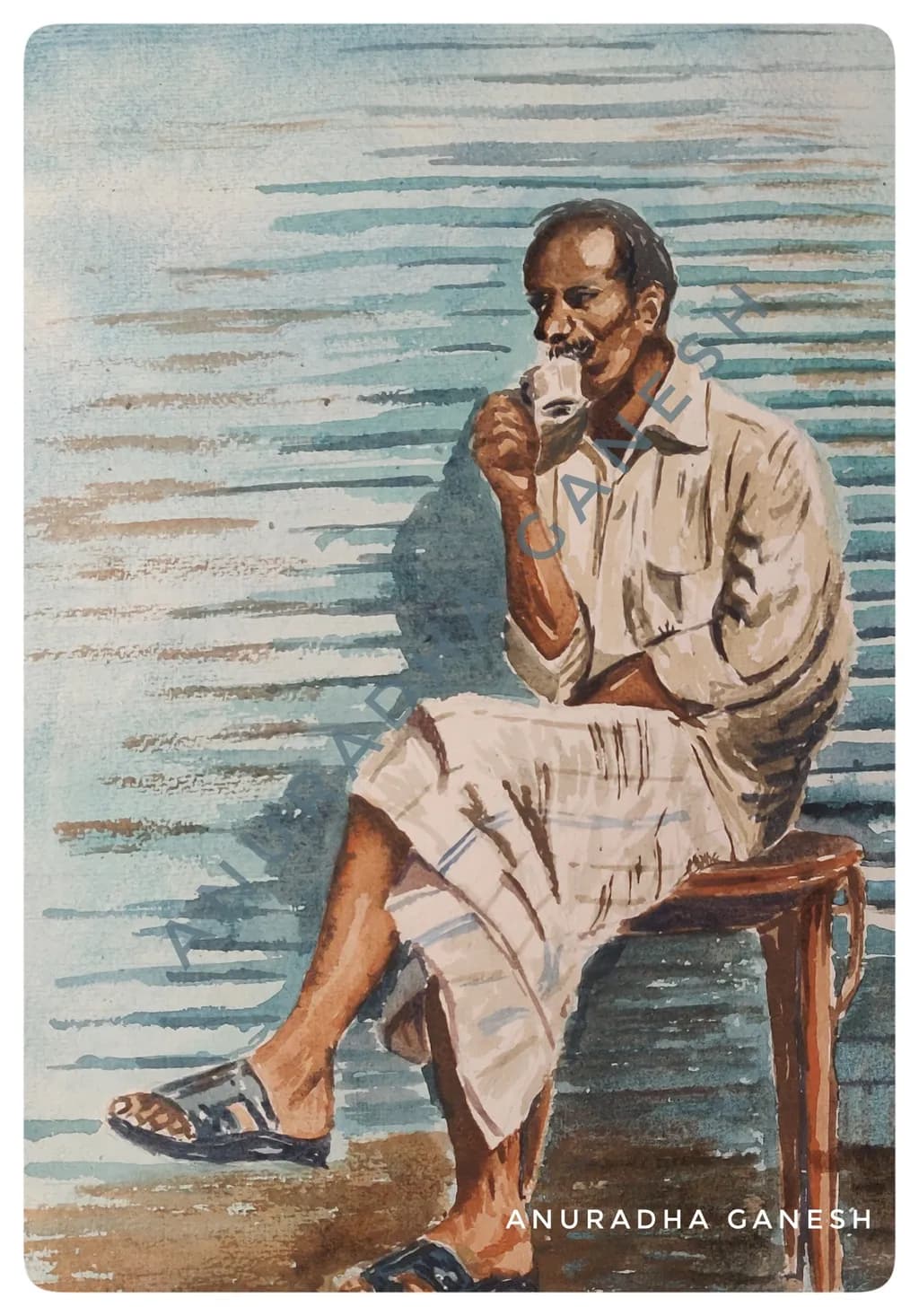 Man Drinking Tea