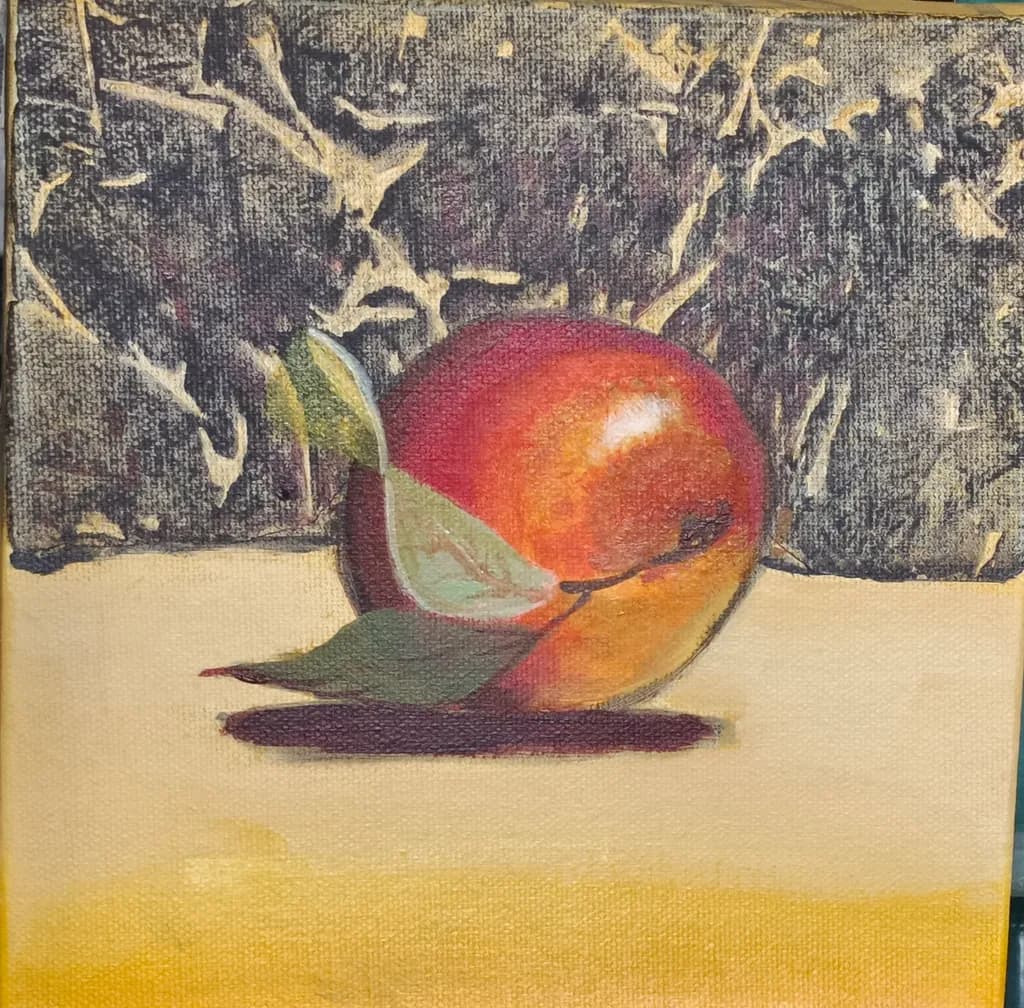 Peach with Leaves