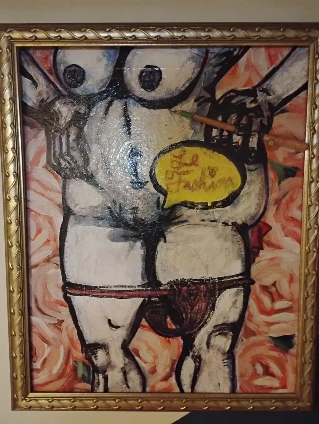 Nude Figure with Roses