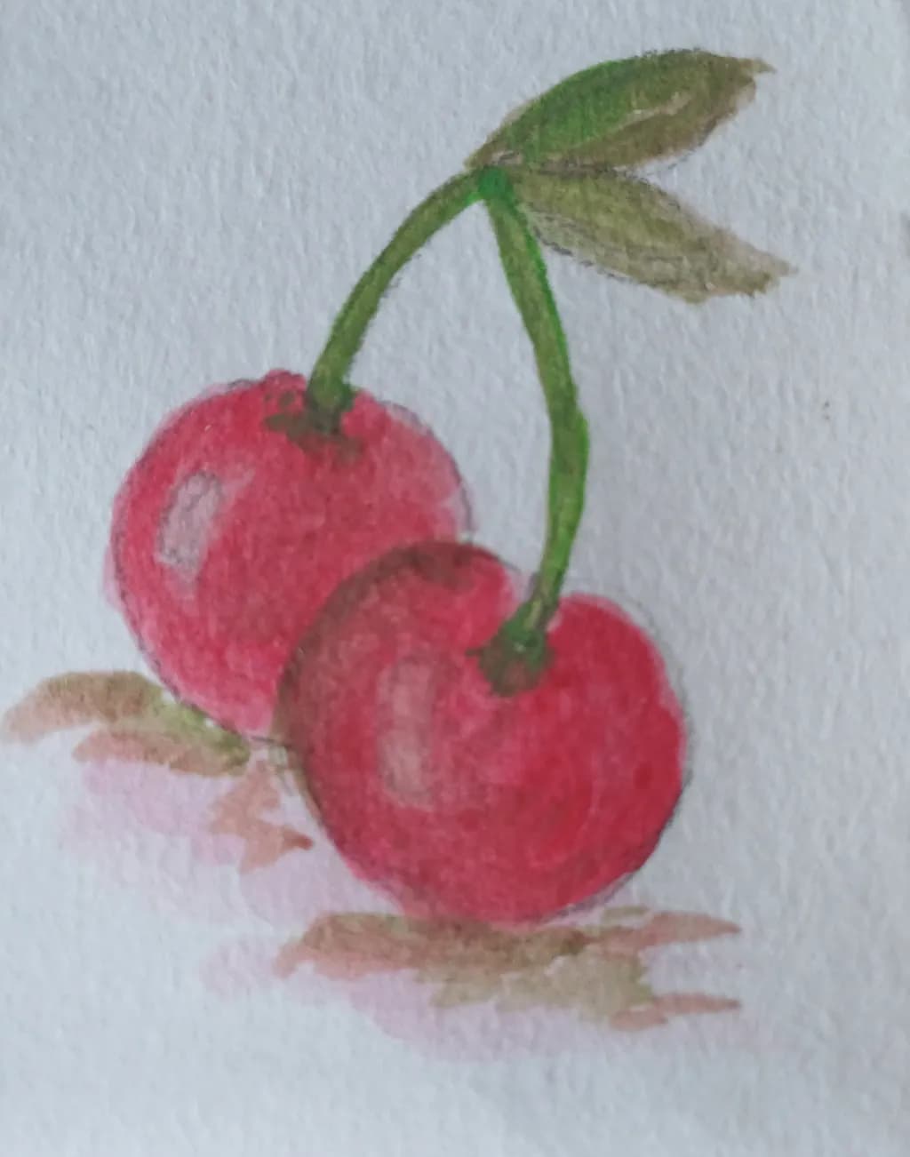 Cherry Pair Watercolor