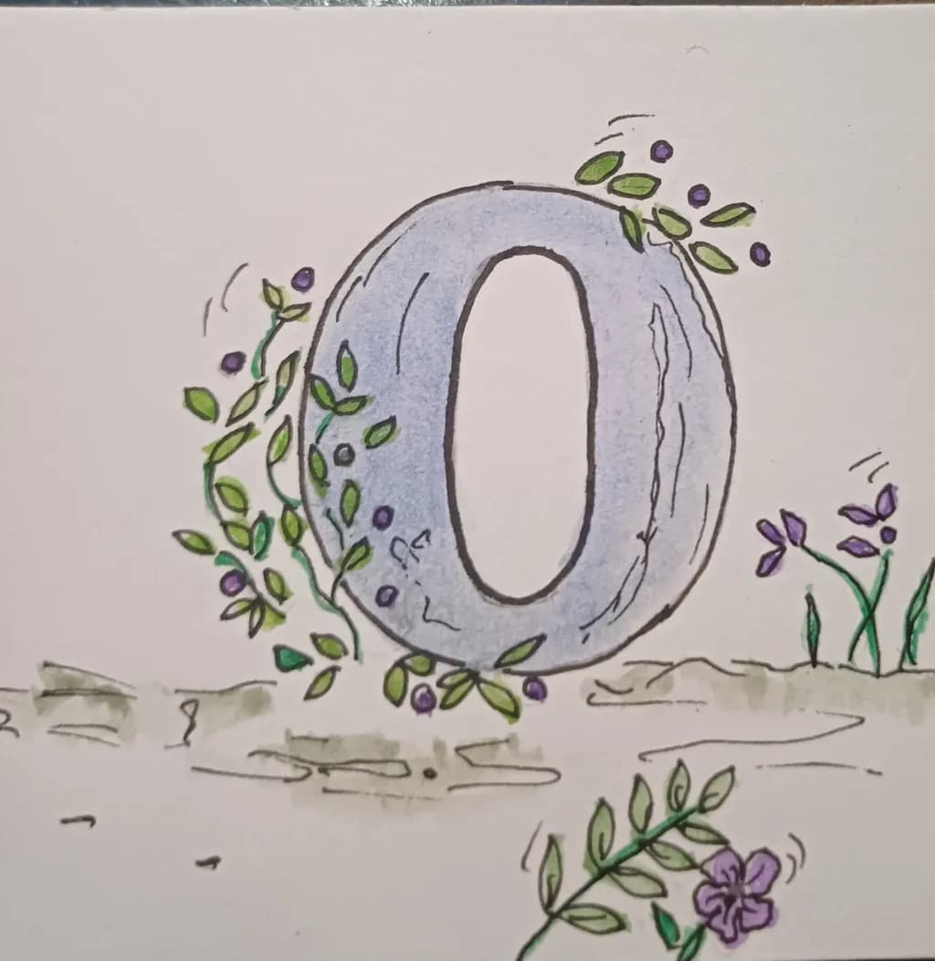 Stone O with Vines