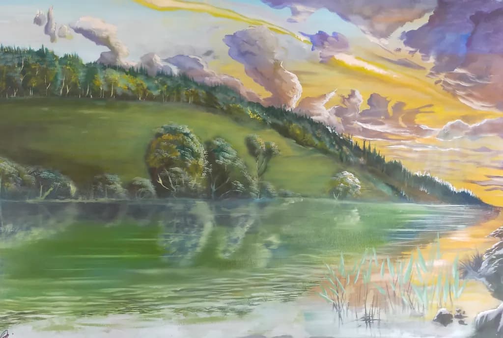 River Sunrise Reflection