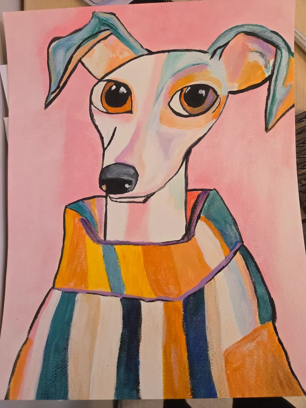 Colorful Dog Portrait