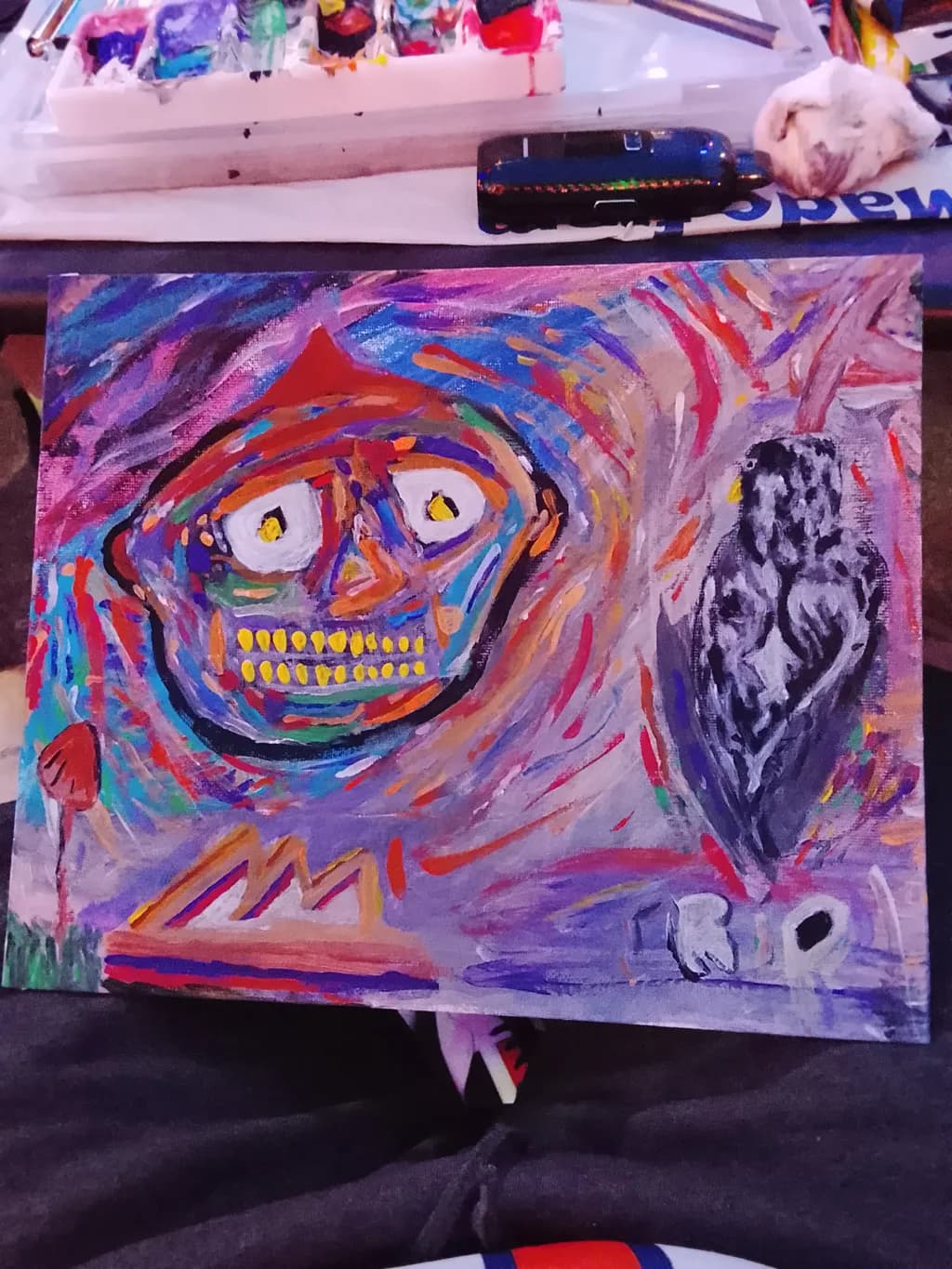 Tribal Face and Bird