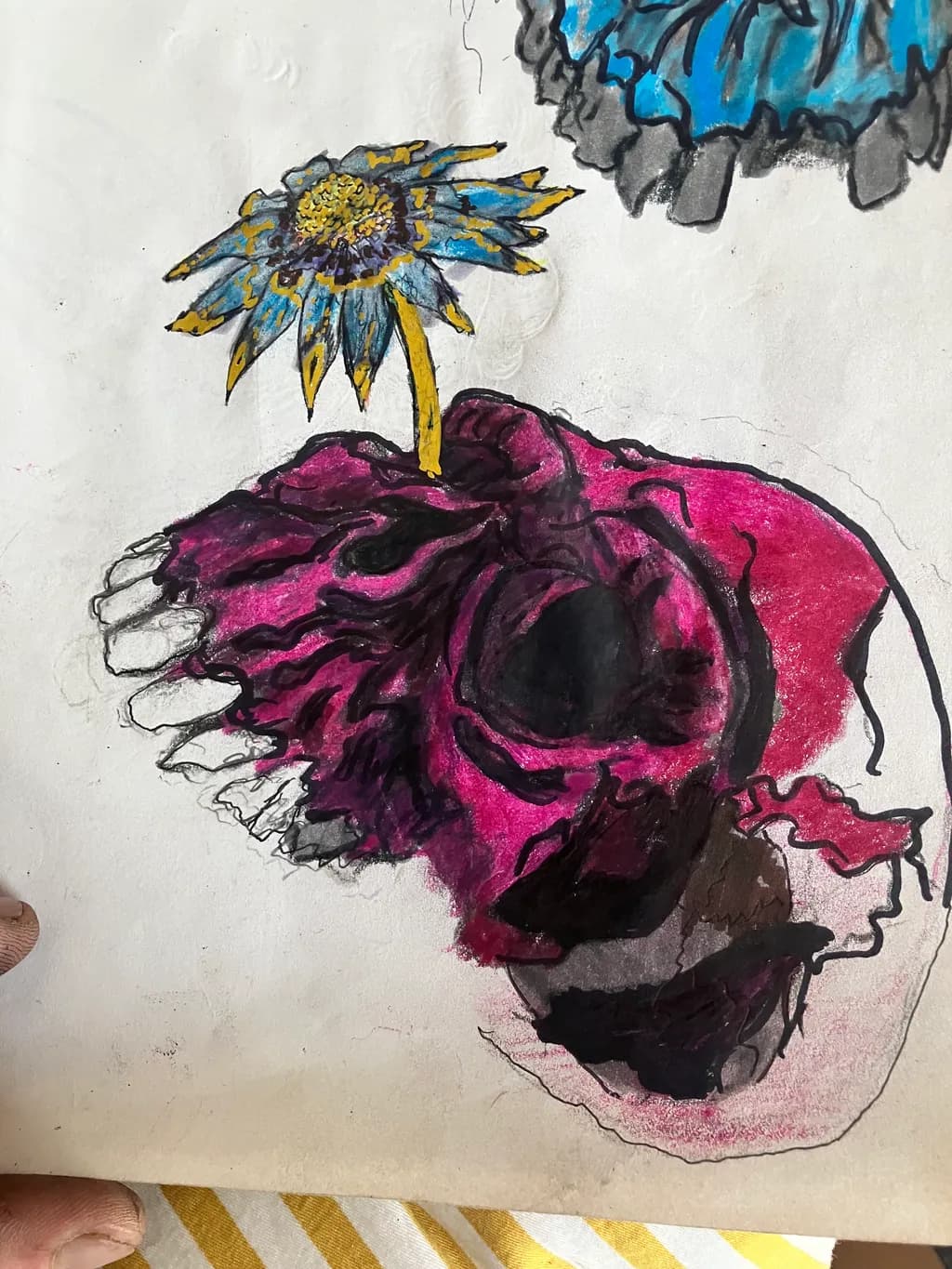 Floral Skull Contrast