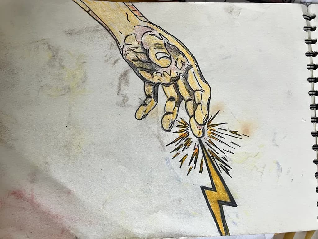 Hand and Lightning Bolt