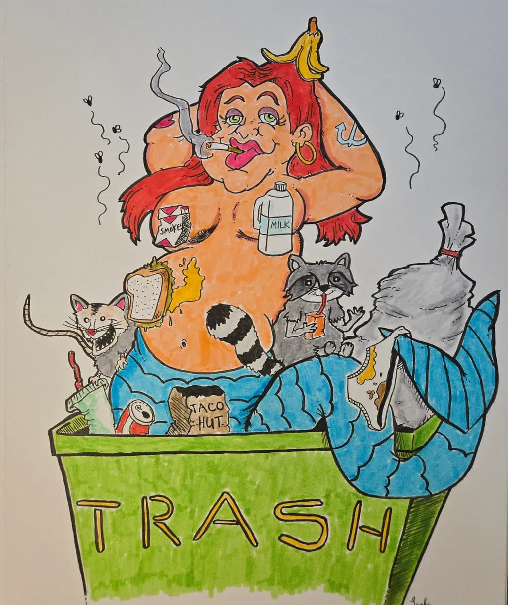 Trash Dumpster Scene