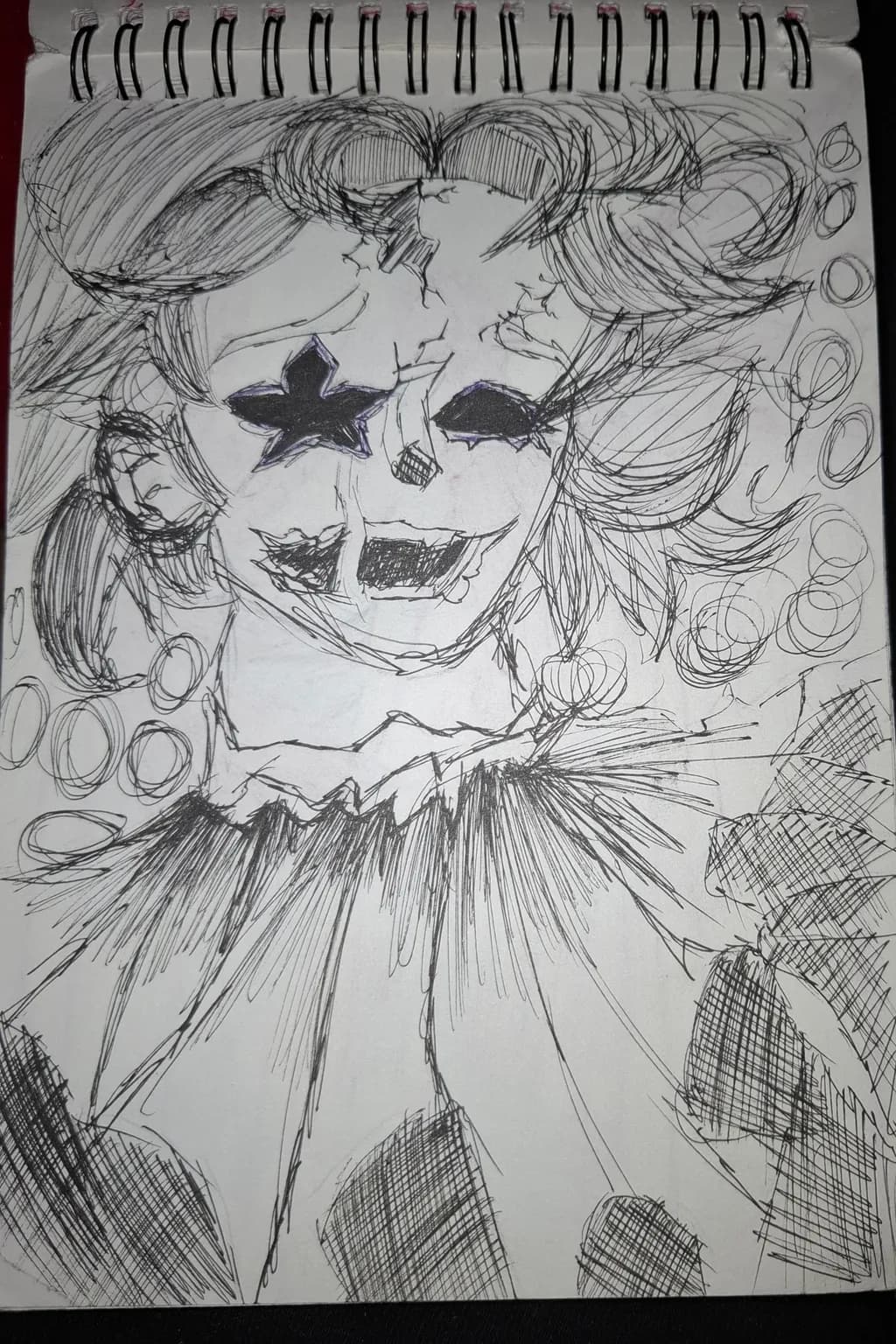 Clown Face Sketch