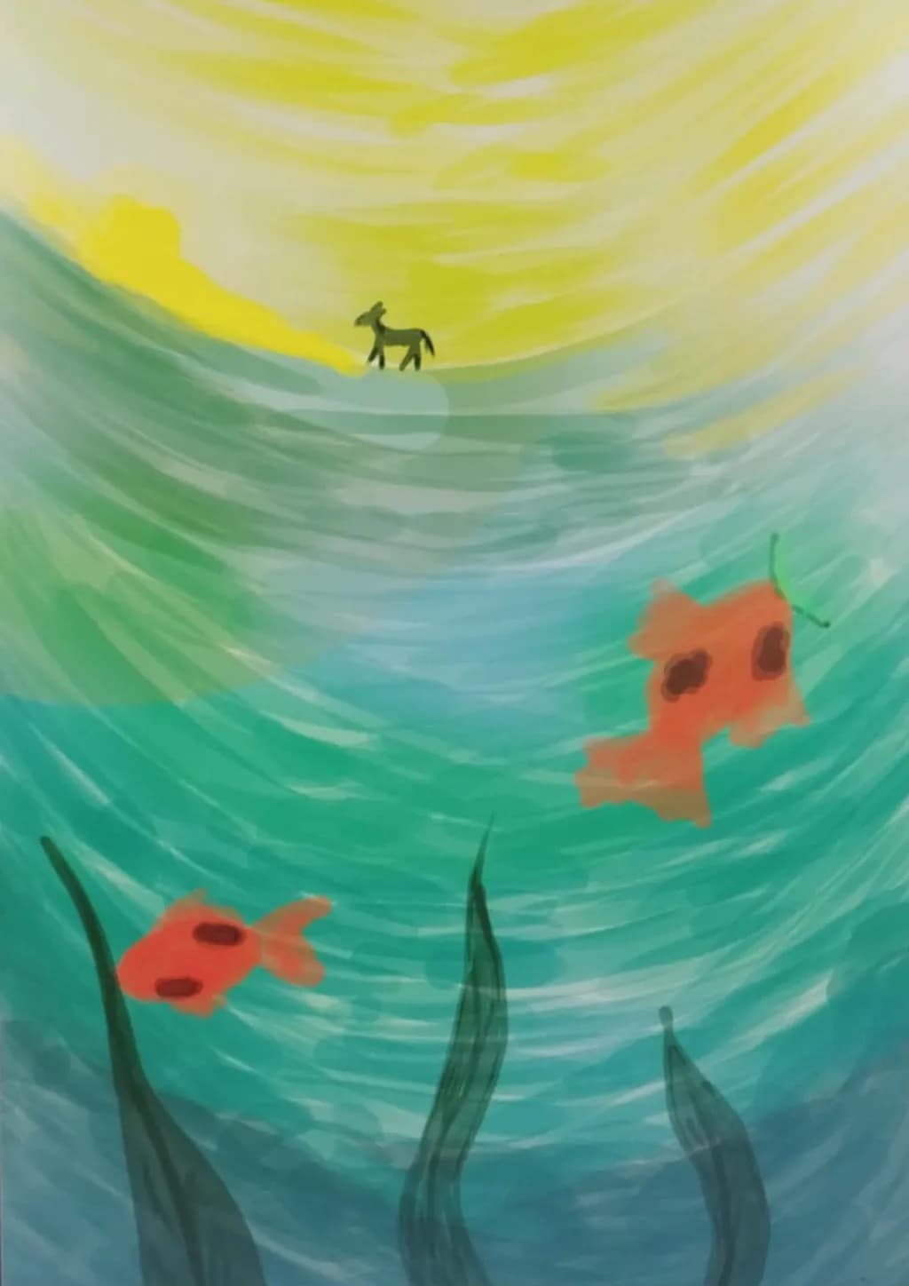 Goldfish and Donkey Scene