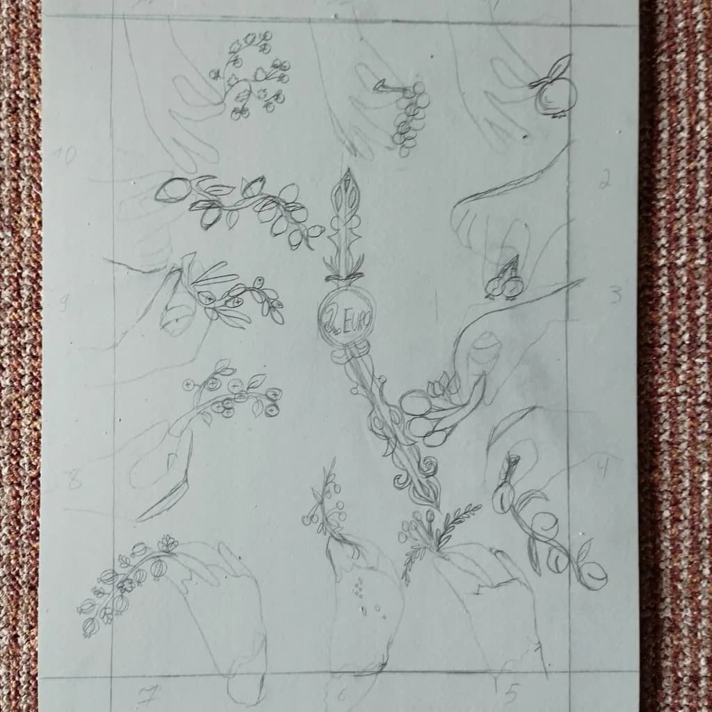 Hands and Branches Study