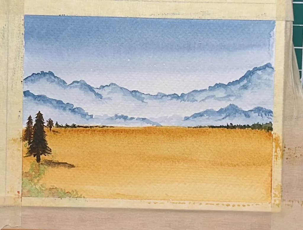 Mountain Field Horizon