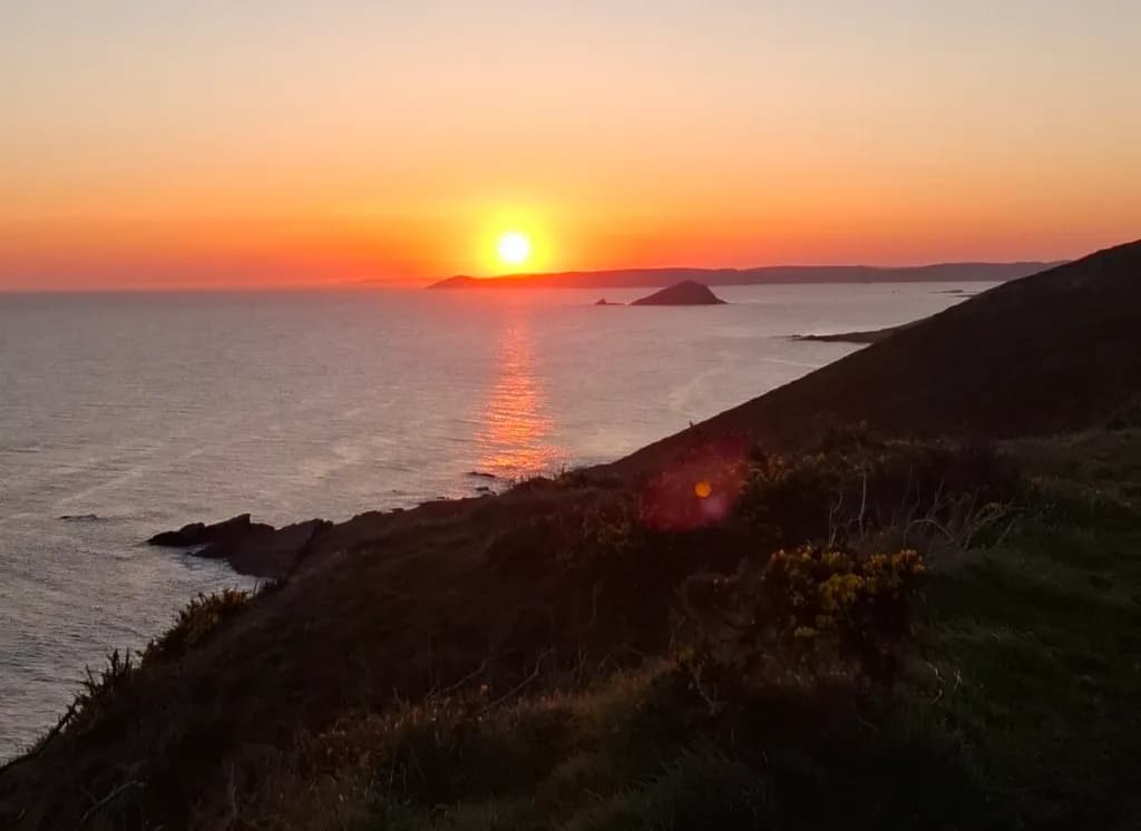Sunset Over Coastline