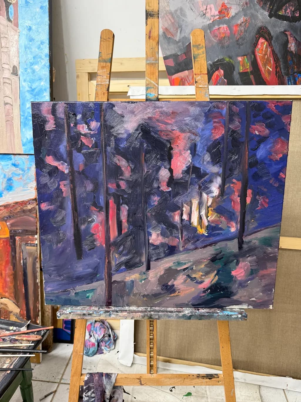 Night Forest Blaze
