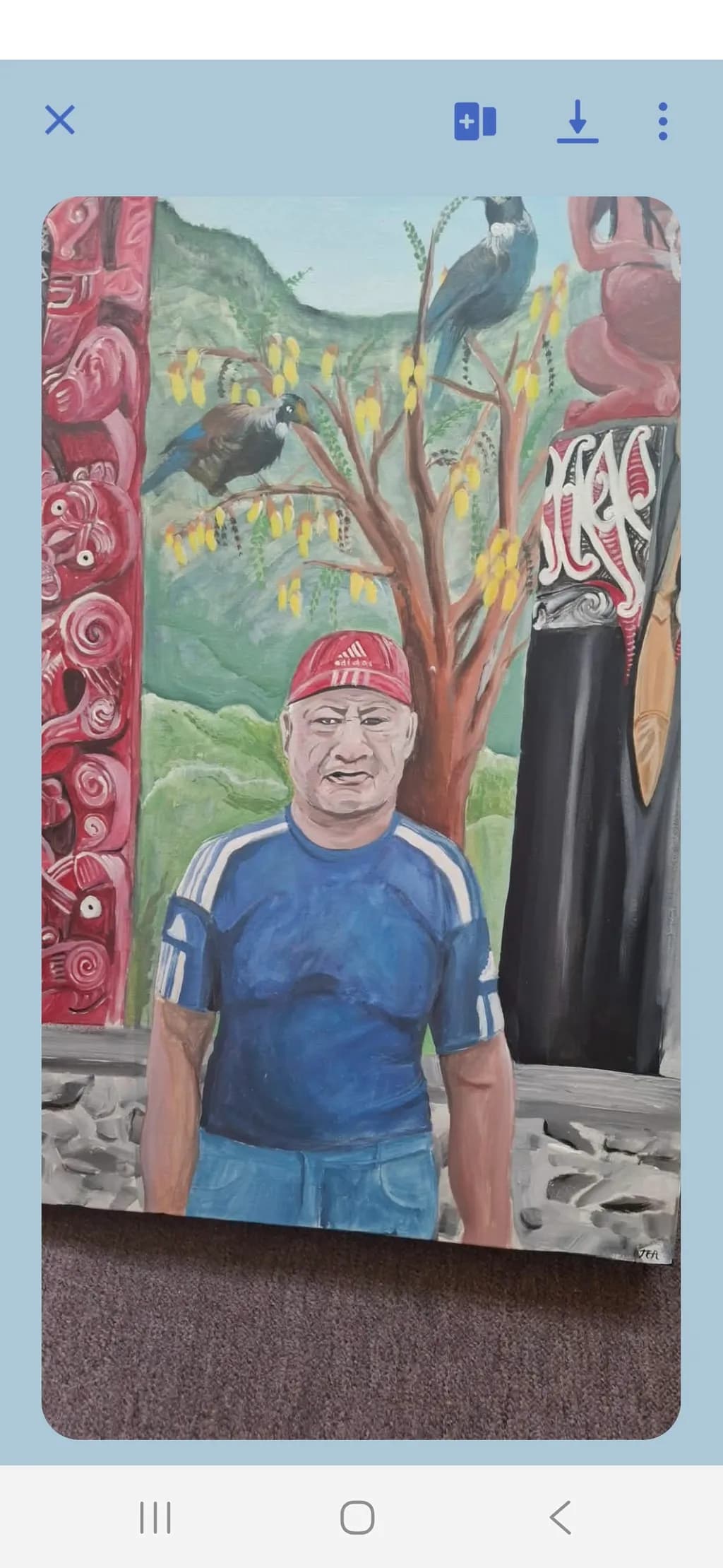 Portrait with Tree and Birds