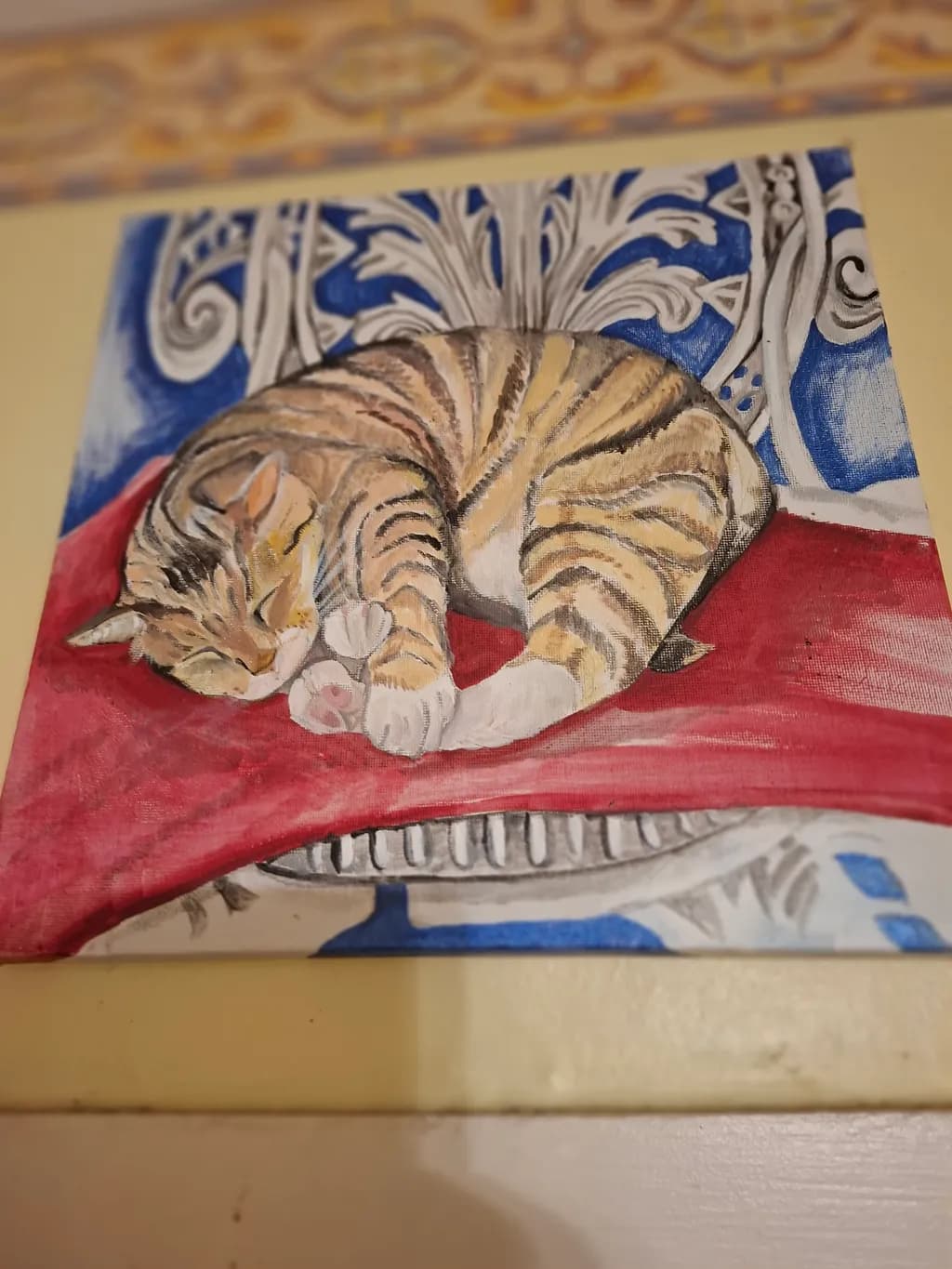 Sleeping Cat on Chair