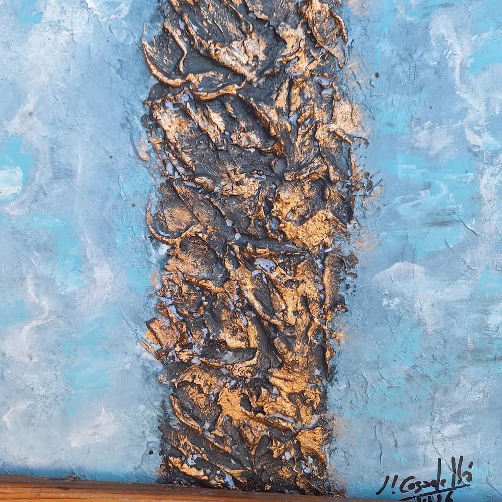 Textured Gold Column