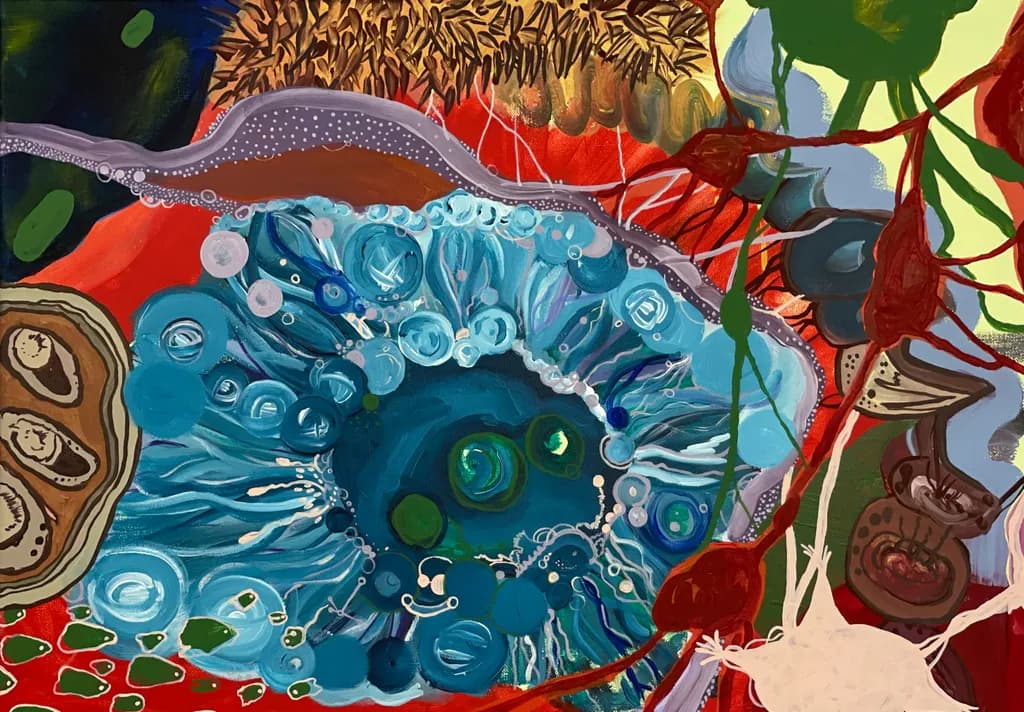 Blue Cellular Bloom
