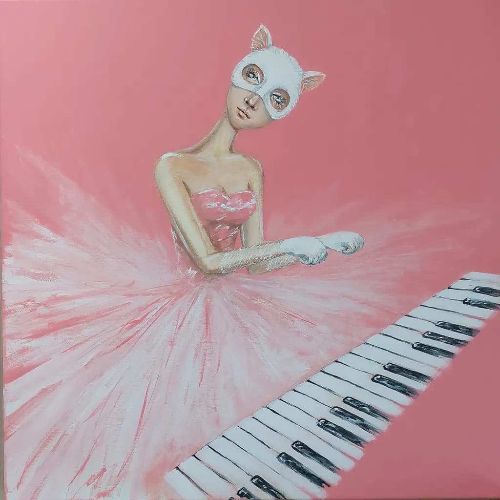 Cat Ballerina Piano