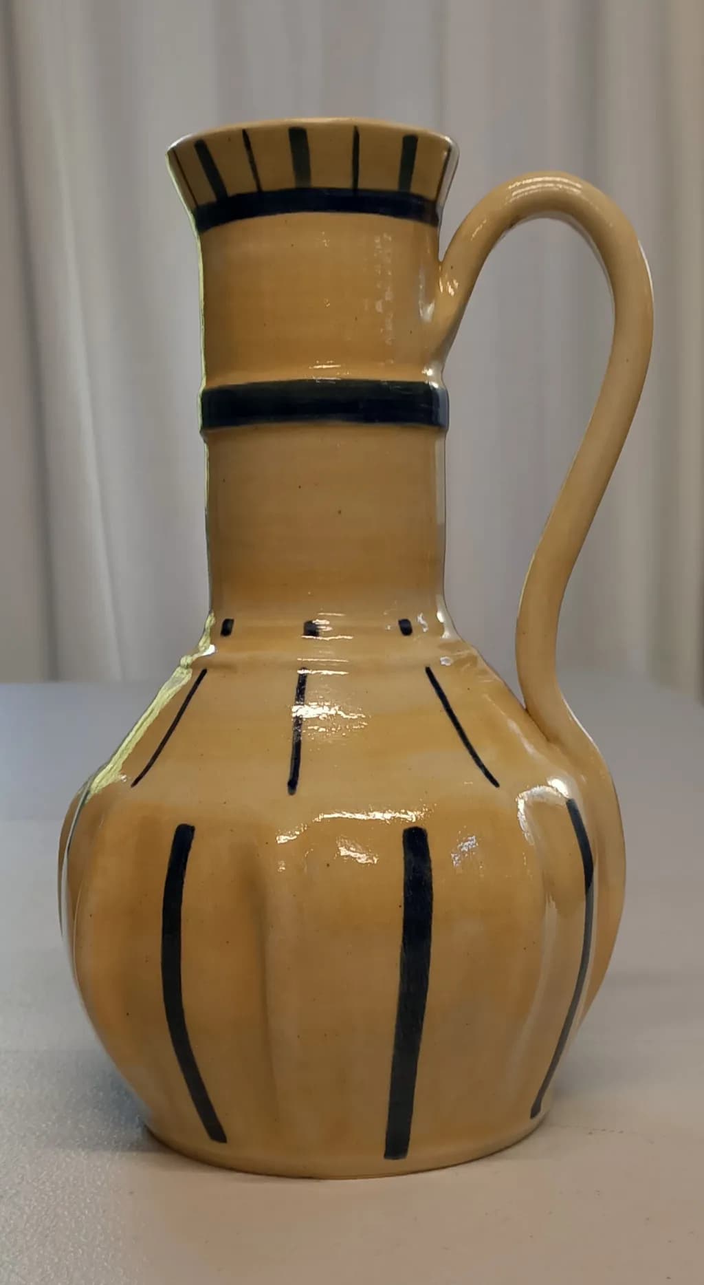 Striped Ceramic Pitcher