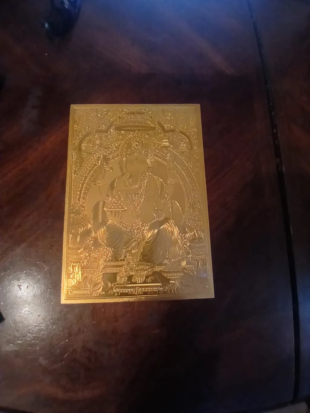 Golden Ganesha Relief