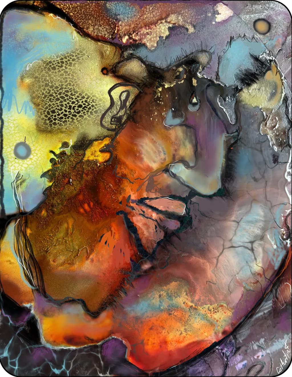 Amber Turquoise Interplay