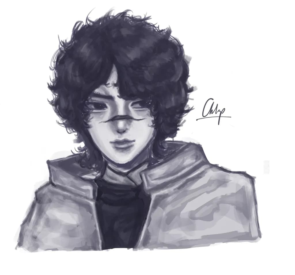 Curly-Haired Portrait