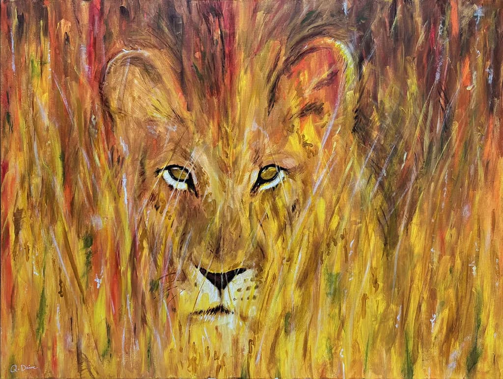 Lion in Grass