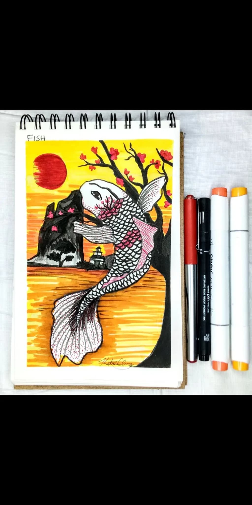 Koi Fish Sunset