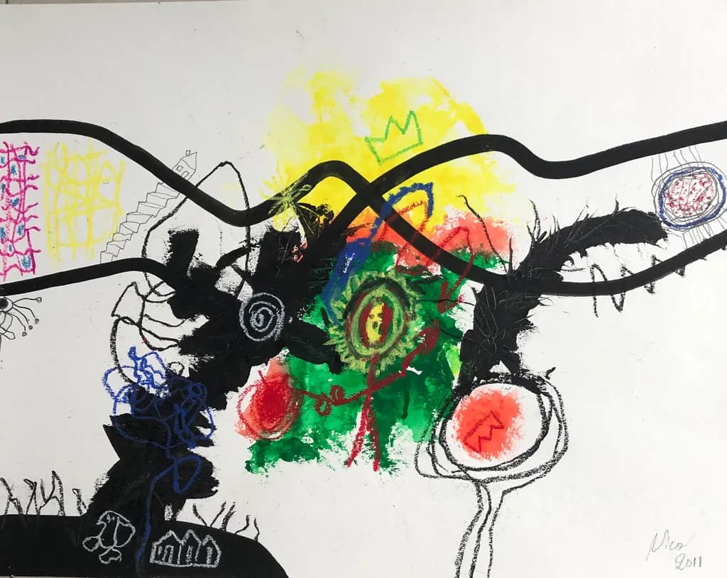 Abstract Crown Scribbles