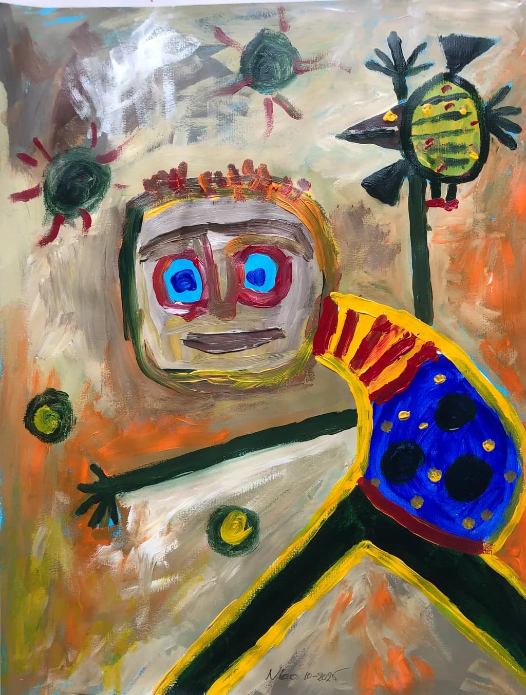 Figure with Bird