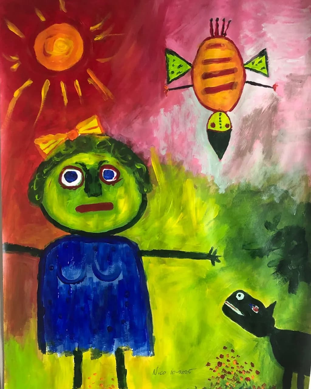 Abstract Figure and Dog