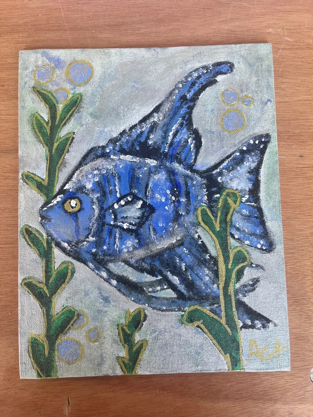 Blue Fish and Seaweed