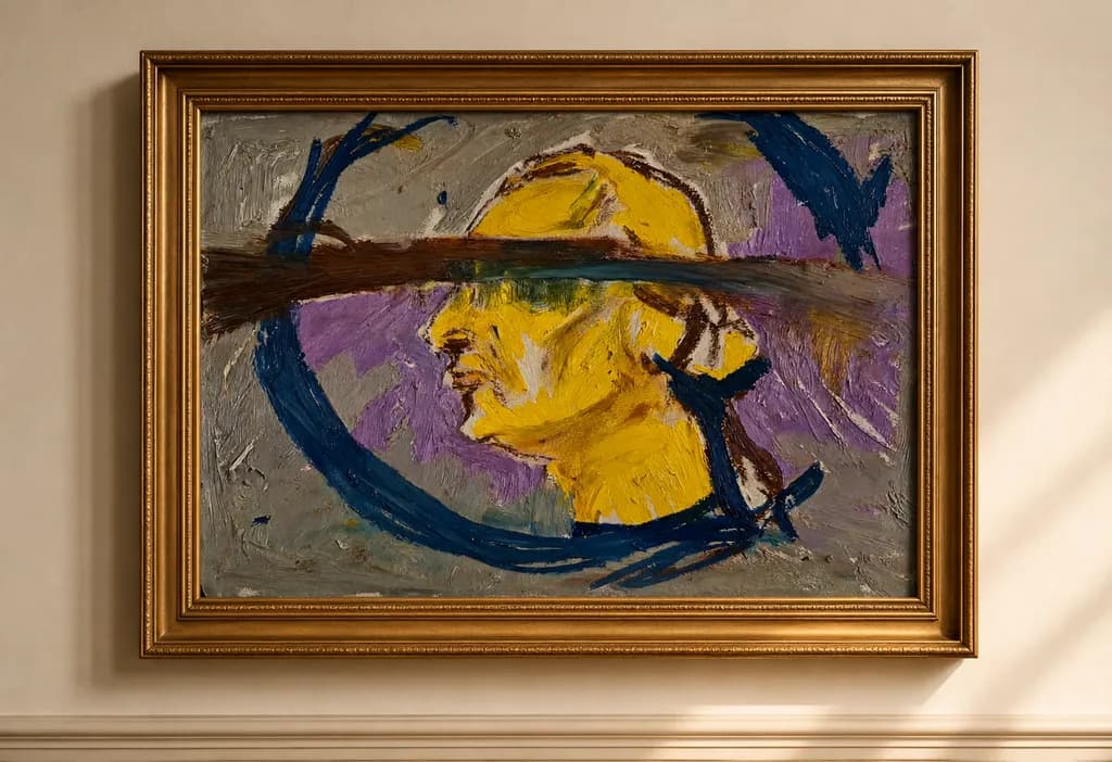 Abstract Yellow Portrait