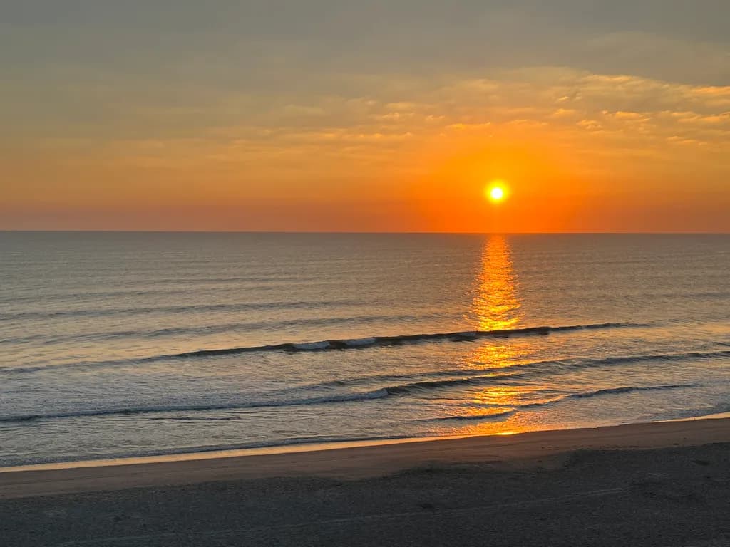 Ocean Sunset Reflection